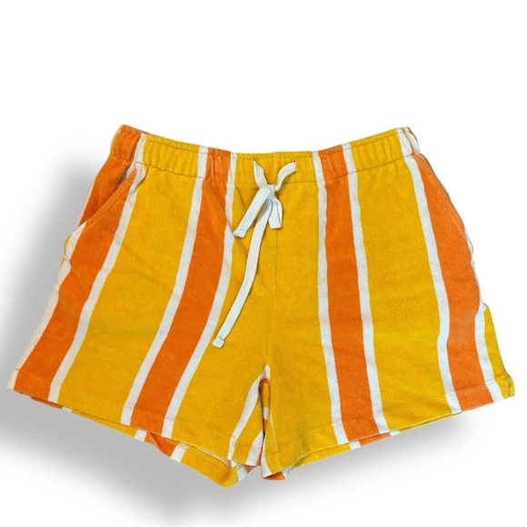 Urban Outfitters Orange Striped Terry Shorts - Picture 1 of 9